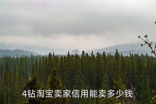 4钻淘宝卖家信用能卖多少钱