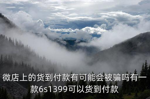 微店上的货到付款有可能会被骗吗有一款6s1399可以货到付款