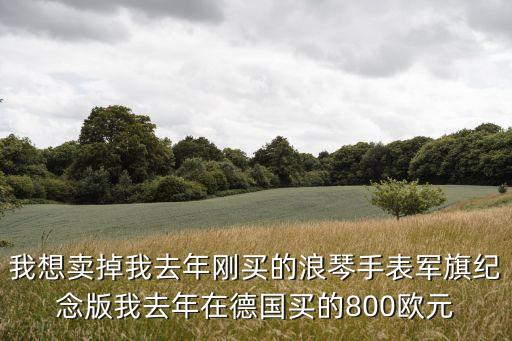 我想卖掉我去年刚买的浪琴手表军旗纪念版我去年在德国买的800欧元