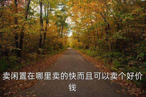 卖闲置在哪里卖的快而且可以卖个好价钱