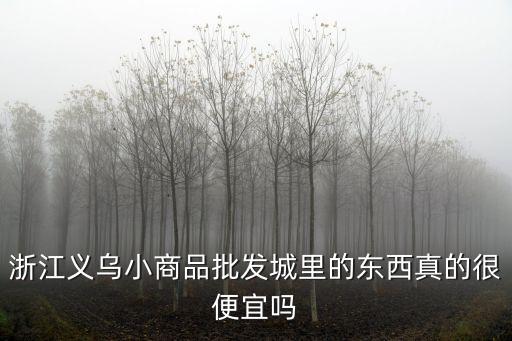 义乌库存街的东西真那么便宜吗，浙江义乌小商品批发城里的东西真的很便宜吗