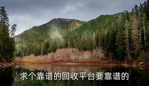 求个靠谱的回收平台要靠谱的