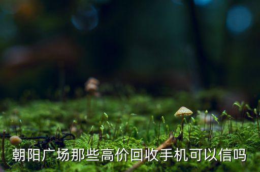 朝阳广场那些高价回收手机可以信吗