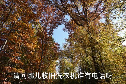 请问哪儿收旧洗衣机谁有电话呀