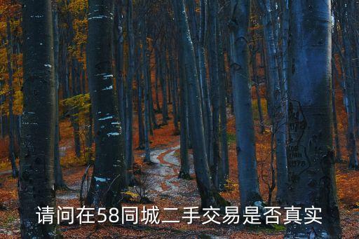 请问在58同城二手交易是否真实