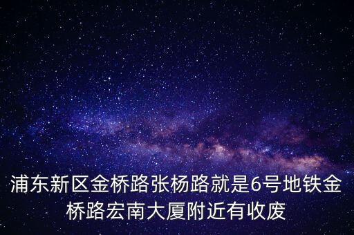 浦东新区金桥路张杨路就是6号地铁金桥路宏南大厦附近有收废