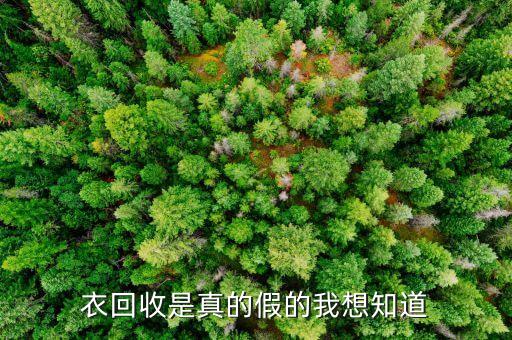衣回收是真的假的我想知道