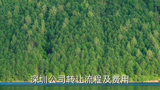 深圳公司转让流程及费用
