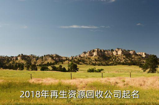 2018年再生资源回收公司起名