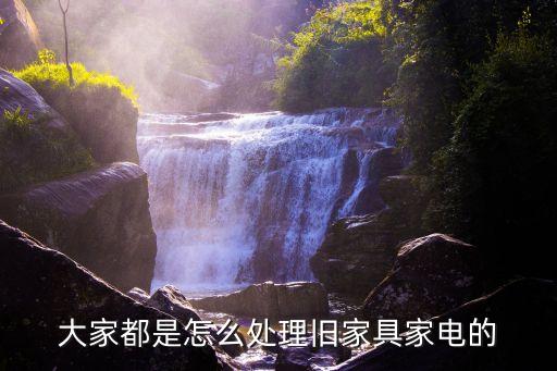 大家都是怎么处理旧家具家电的
