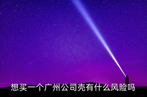 想买一个广州公司壳有什么风险吗