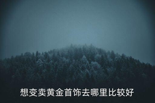 想变卖黄金首饰去哪里比较好