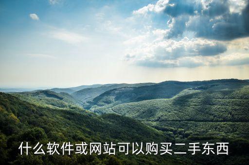 什么软件或网站可以购买二手东西