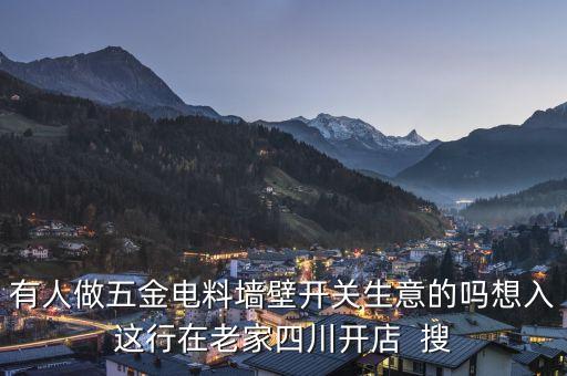 有人做五金电料墙壁开关生意的吗想入这行在老家四川开店  搜