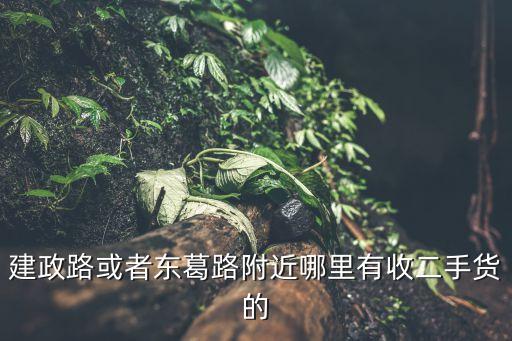 建政路或者东葛路附近哪里有收二手货的