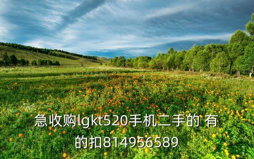 急收购lgkt520手机二手的 有的扣814956589