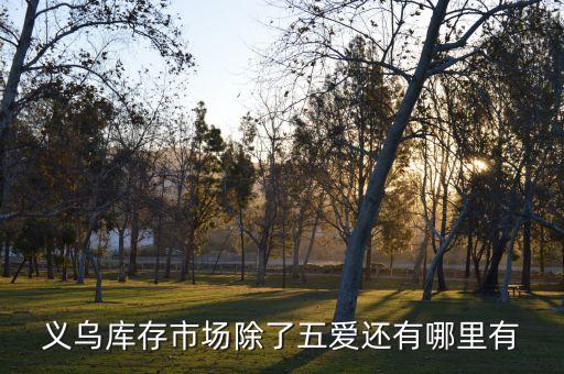 义乌库存尾货市场有几个，义乌库存市场除了五爱还有哪里有