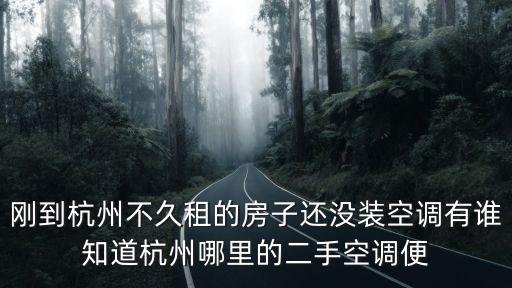 刚到杭州不久租的房子还没装空调有谁知道杭州哪里的二手空调便