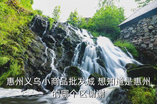 惠州义乌小商品批发城 想知道是惠州的哪个区谢谢