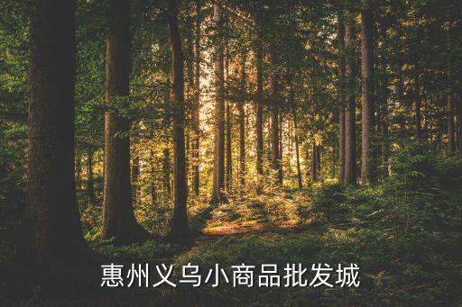 惠州义乌小商品批发城，惠州义乌小商品批发市场在哪里