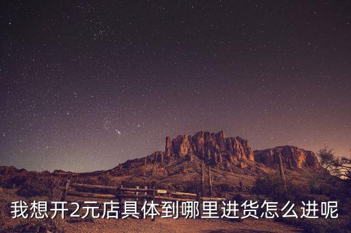 我想开2元店具体到哪里进货怎么进呢