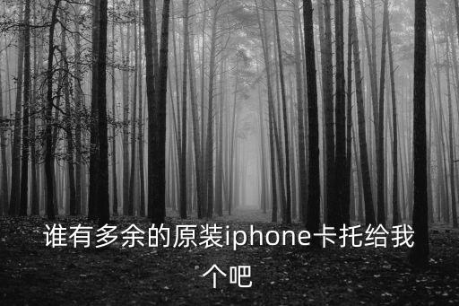 谁有多余的原装iphone卡托给我个吧