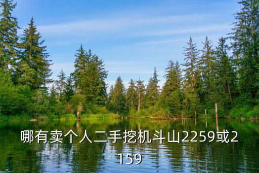 找私人二手挖机出售，哪有卖个人二手挖机斗山2259或2159