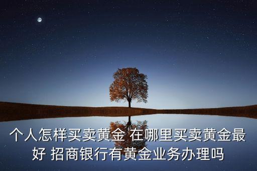 个人怎样买卖黄金 在哪里买卖黄金最好 招商银行有黄金业务办理吗