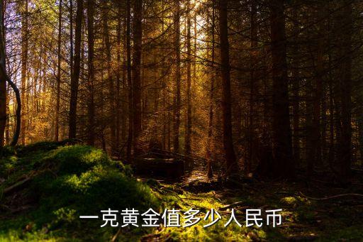 一克黄金值多少人民币