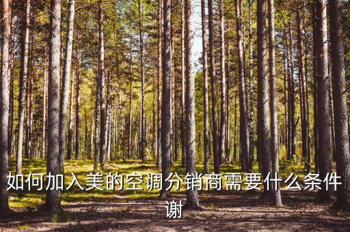 如何加入美的空调分销商需要什么条件谢