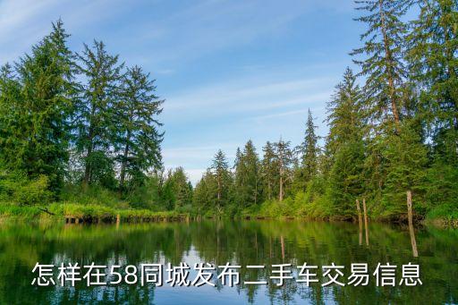 怎样在58同城发布二手车交易信息