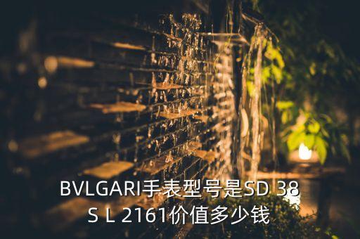 BVLGARI手表型号是SD 38S L 2161价值多少钱