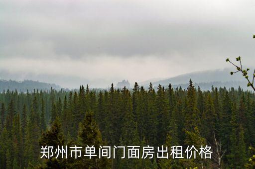 郑州市单间门面房出租价格