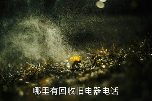 哪里有回收旧电器电话