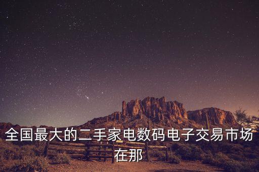 全国最大的二手家电数码电子交易市场在那