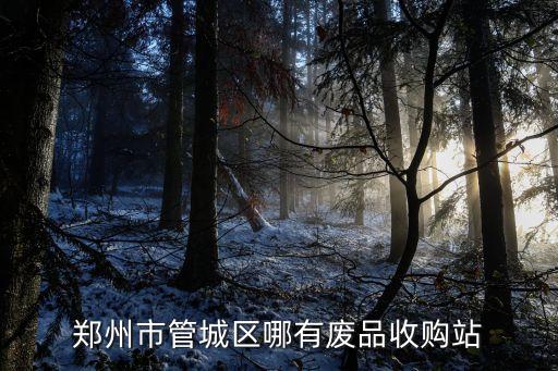 郑州市管城区哪有废品收购站