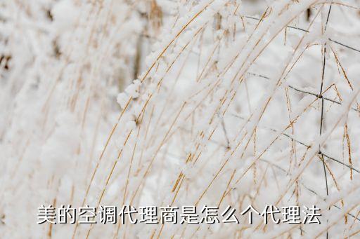 美的空调代理商是怎么个代理法