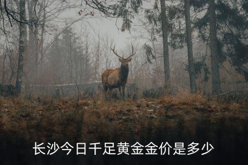 长沙今日千足黄金金价是多少