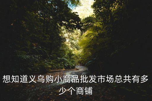 想知道义乌购小商品批发市场总共有多少个商铺