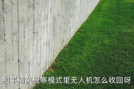 和平精英极寒模式里无人机怎么收回呀
