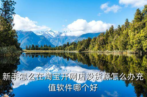 新手怎么在淘宝开网店没货源怎么办充值软件哪个好