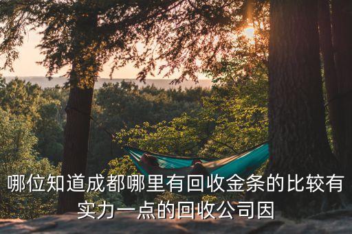 哪位知道成都哪里有回收金条的比较有实力一点的回收公司因