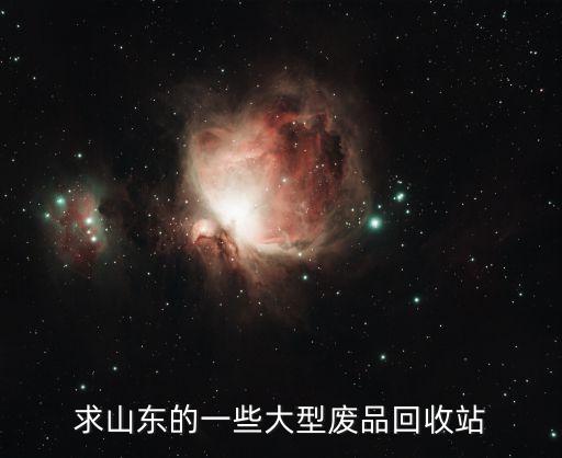 求山东的一些大型废品回收站