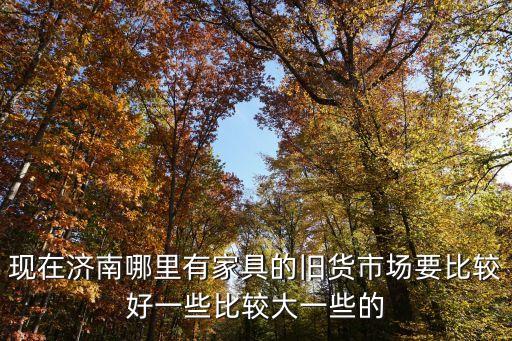 现在济南哪里有家具的旧货市场要比较好一些比较大一些的
