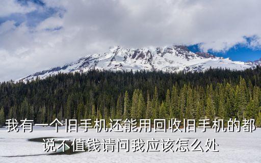 我有一个旧手机还能用回收旧手机的都说不值钱请问我应该怎么处