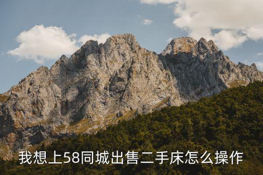 我想上58同城出售二手床怎么操作