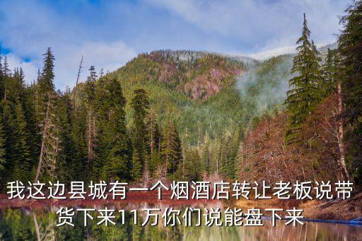 我这边县城有一个烟酒店转让老板说带货下来11万你们说能盘下来