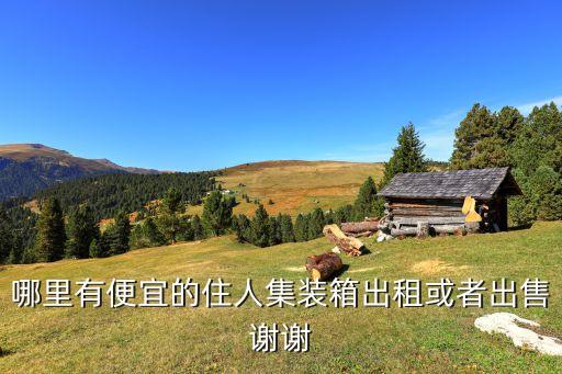 哪里有便宜的住人集装箱出租或者出售谢谢