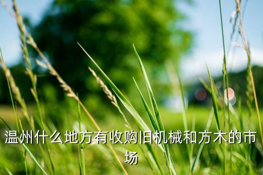 温州什么地方有收购旧机械和方木的市场