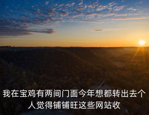 我在宝鸡有两间门面今年想都转出去个人觉得铺铺旺这些网站收